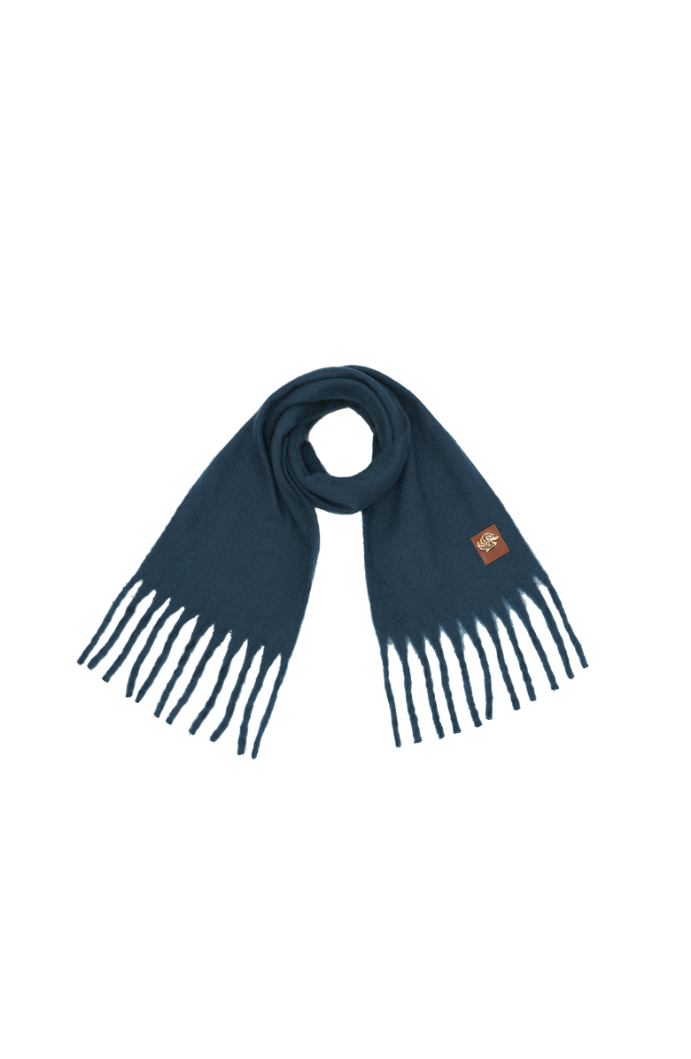 Fable England Cosy Teal Boucle Scarf, Main, color, Teal