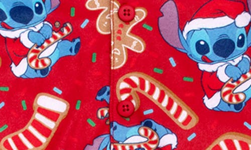 Ame Kids' X Disney® Stitch Holiday Long Pajamas In Red