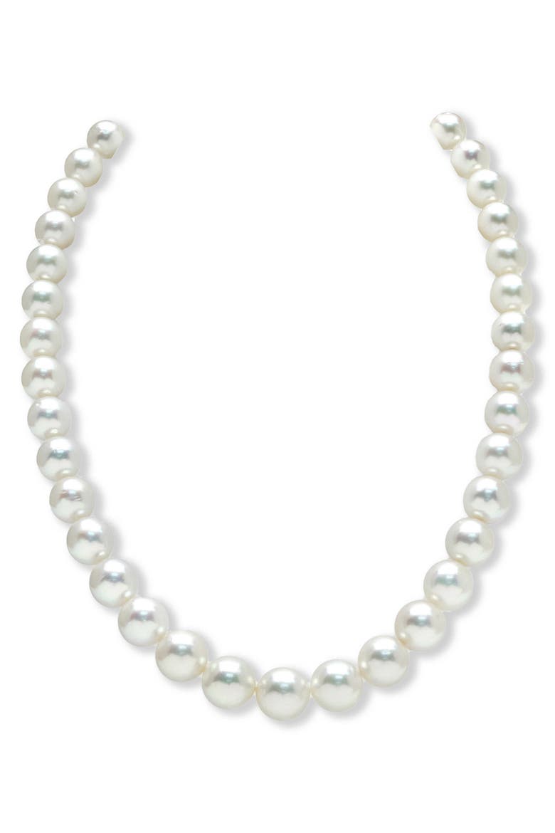 9-11mm White South Sea Pearl Necklace - AAA Quality, Main, color, Yellow Gold Clasp