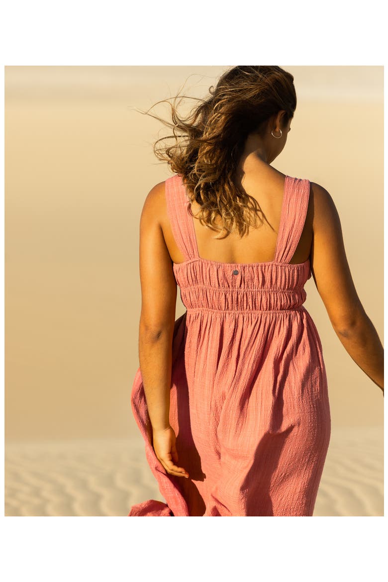 Paradise Winds Cotton Blend Midi Dress, Alternate, color, CEDAR WOOD
