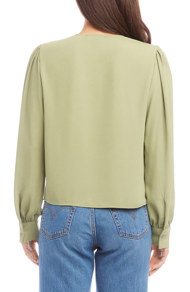 Karen Kane Layered Faux Wrap Top, Alternate, color, 