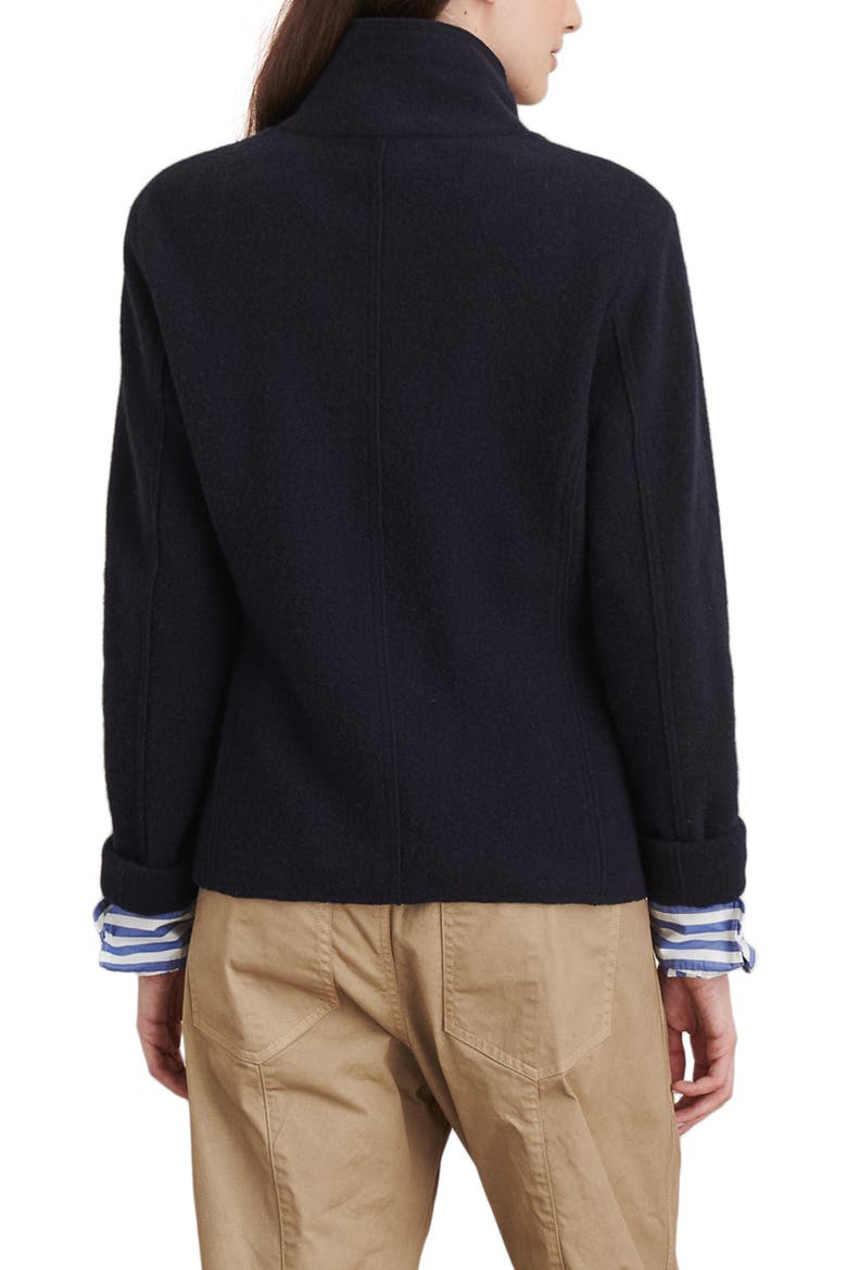 Merino Wool Sweater Jacket, Alternate, color, NAVY