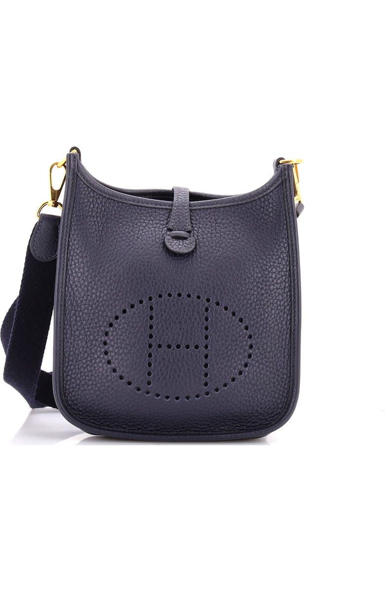 Pre-Owned Hermes Evelyne Bag Gen III Clemence TPM, Main, color, Bleu Nuit