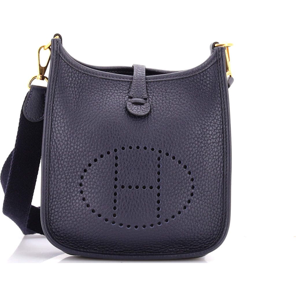 Pre-owned Hermes Hermes Evelyne Bag Gen Iii Clemence Tpm In Blue