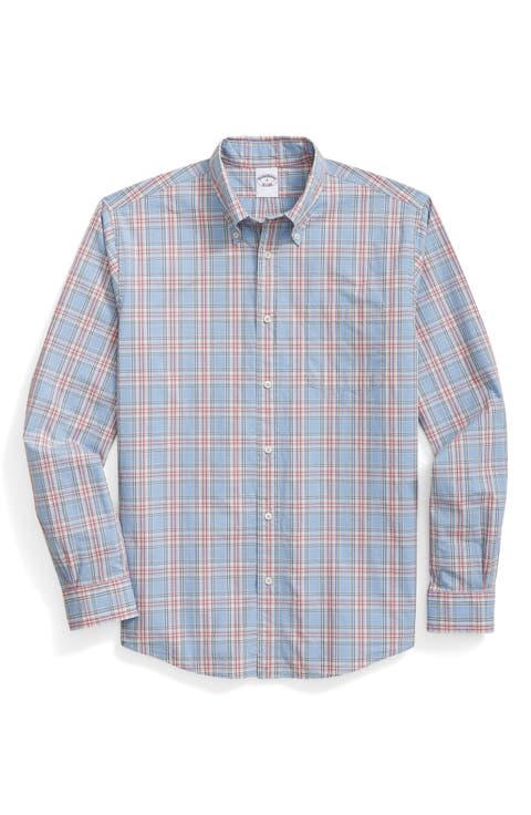 Friday Regular Fit Plaid Cotton Poplin Button-Down Shirt