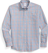 Brooks Brothers Friday Regular Fit Plaid Cotton Poplin Button-Down Shirt