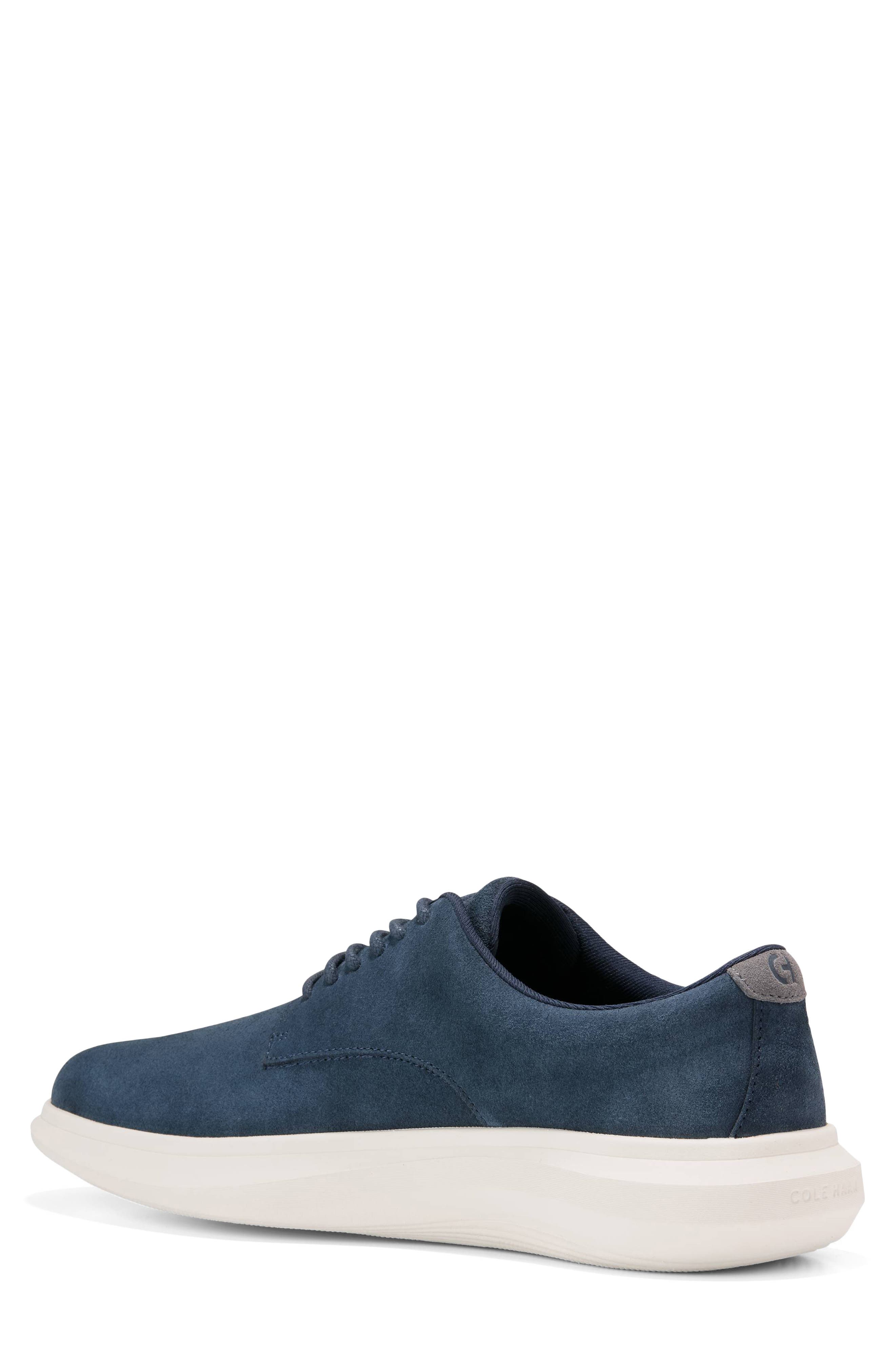 Grand Aerion Plain Toe Oxford, Alternate, color, NAVY BLAZER SUEDE / IVORY