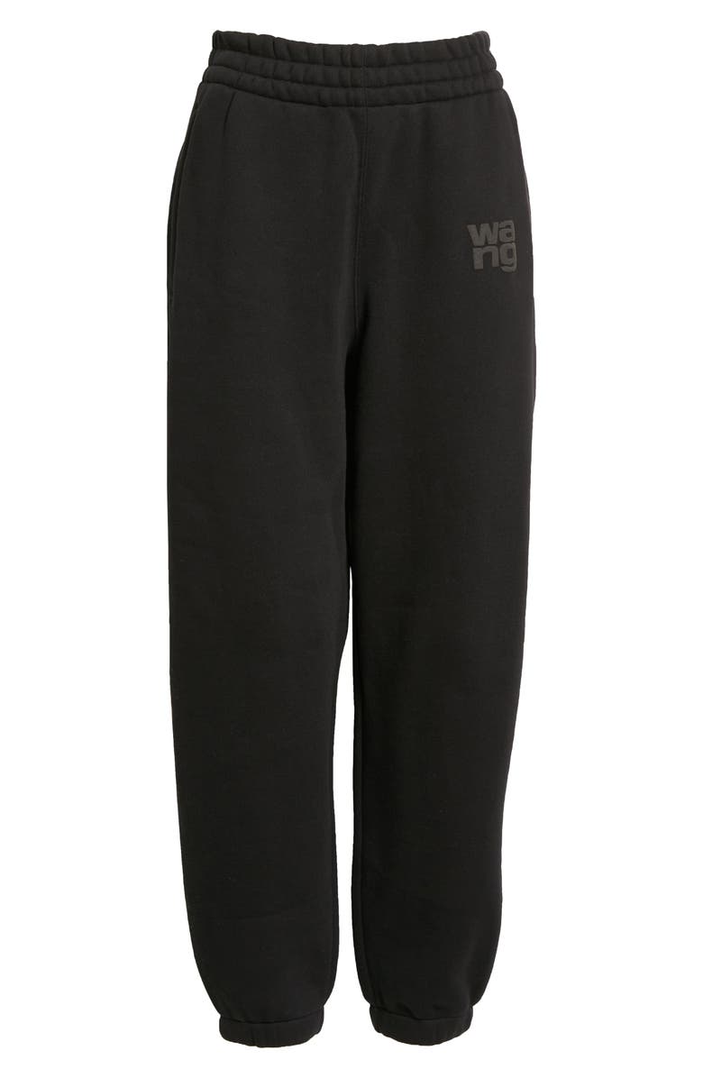 Alexander Wang Puff Logo Structured Terry Sweatpants, Alternate, color, 