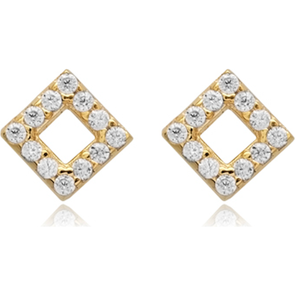Mazin Jewels Bermuda Studs in Gold  product