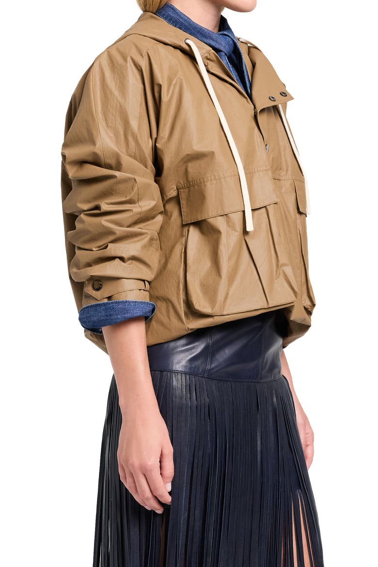 Rain Check Water Repellent Hooded Anorak, Alternate, color, ERMINE