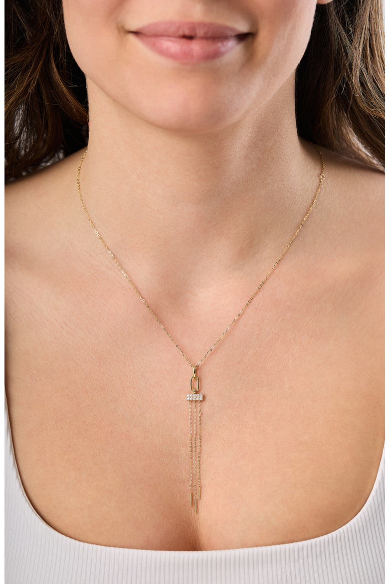 18K Gold Varda Natural Diamond Fringe Drop Necklace (Online Trunk Show), Alternate, color, 18K YELLOW GOLD