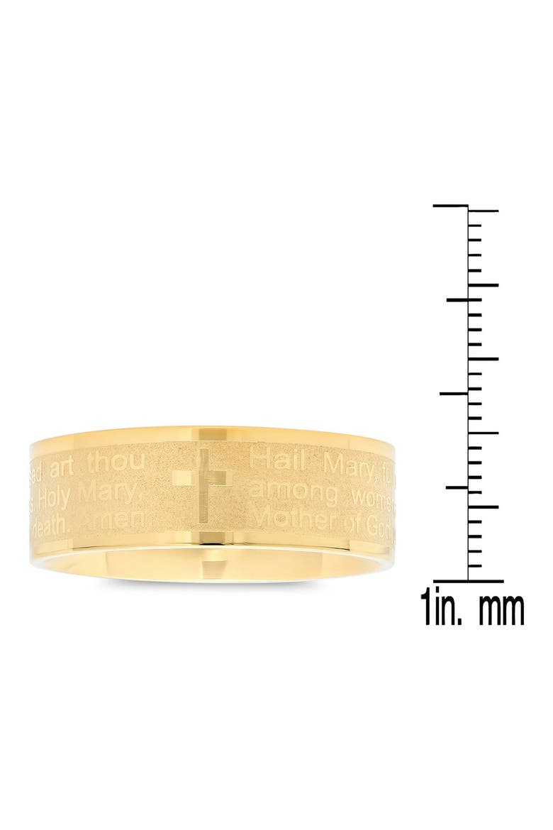 18K Gold Plate Hail Mary Prayer Ring, Alternate, color, GOLD