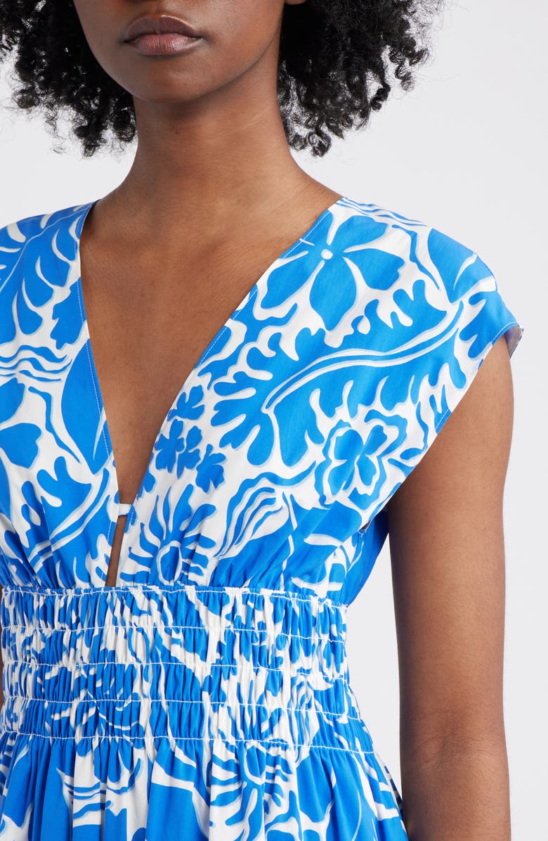 Rails Roxanne Print Midi Dress, Alternate, color, Blue Riviera