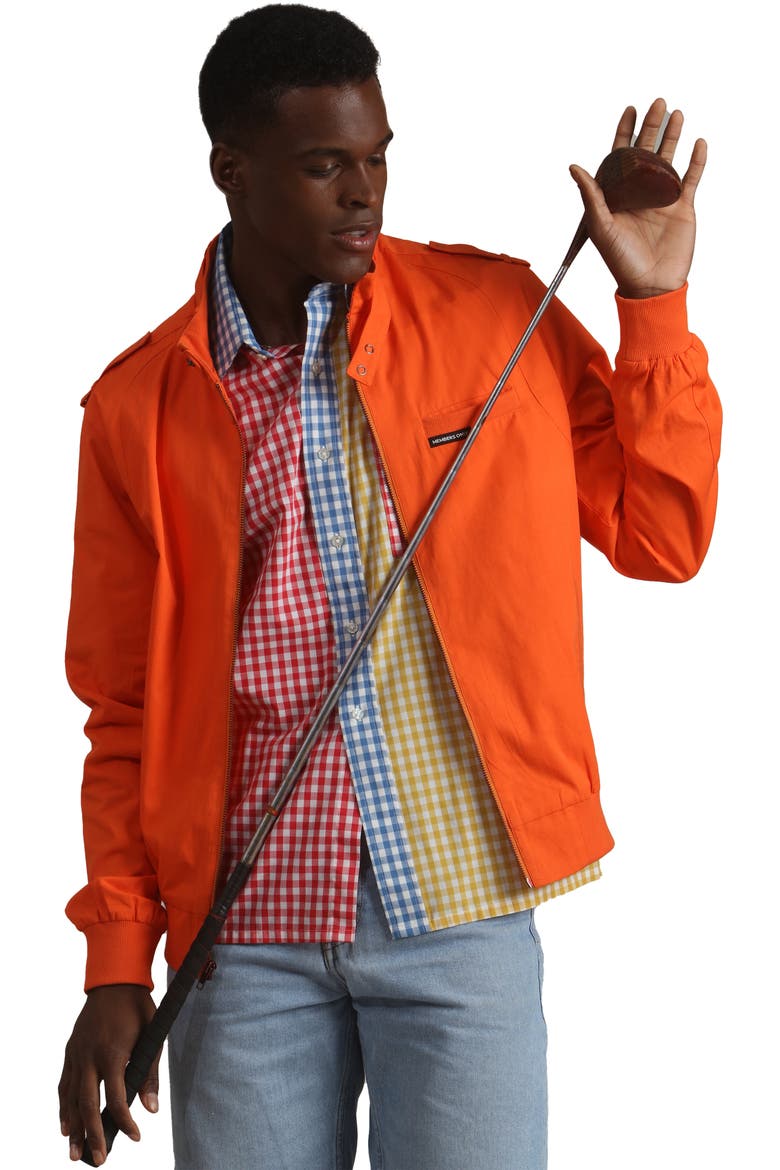 Classic Iconic Racer Jacket, Main, color, Orange