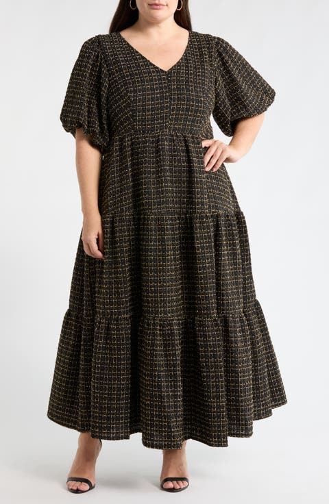 Carrol Zaylee Tweed Tillie Maxi Dress (Plus)