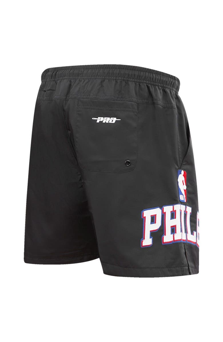 PRO STANDARD Men's Pro Standard Black Philadelphia 76ers Classics Woven Shorts, Alternate, color,