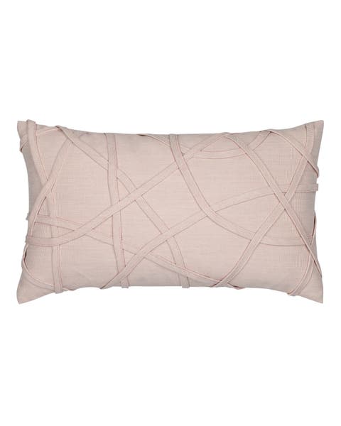 Illusion Handmade dimensional applique Indoor & Outdoor Woven Accent Pillow