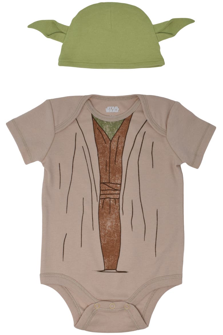 Yoda Cosplay Bodysuit and Hat Set, Main, color, Yoda Olive Green