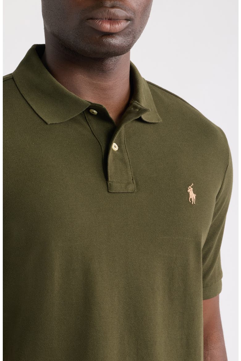 Basic Mesh Polo, Alternate, color, OLIVE
