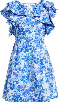 SUGARLIPS Carli Ruffle Sleeve Minidress