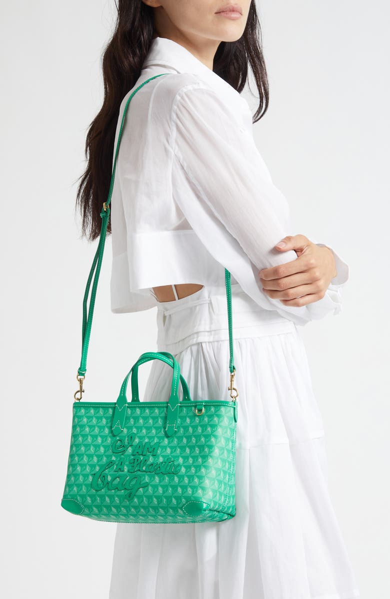 Anya Hindmarch X-Small I Am A Plastic Bag Tote, Alternate, color, Aloe Vera