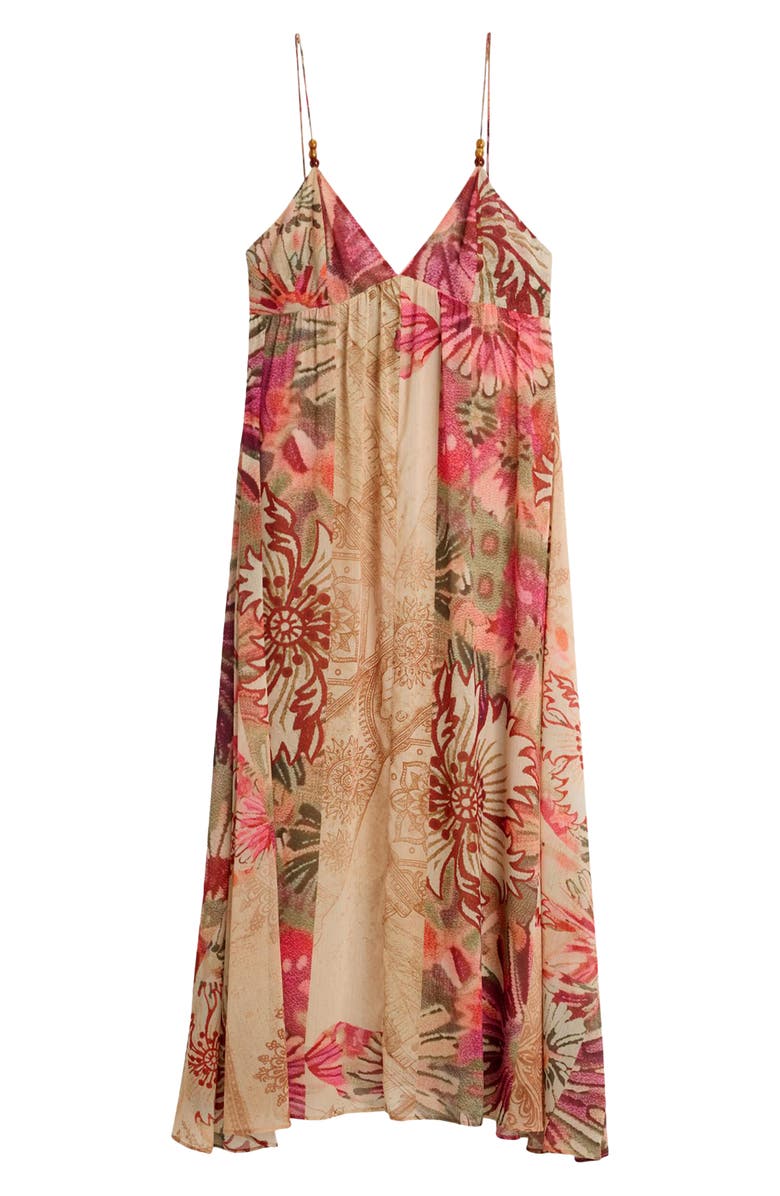 Desigual Beaded Sleeveless Midi Dress, Alternate, color, Pink