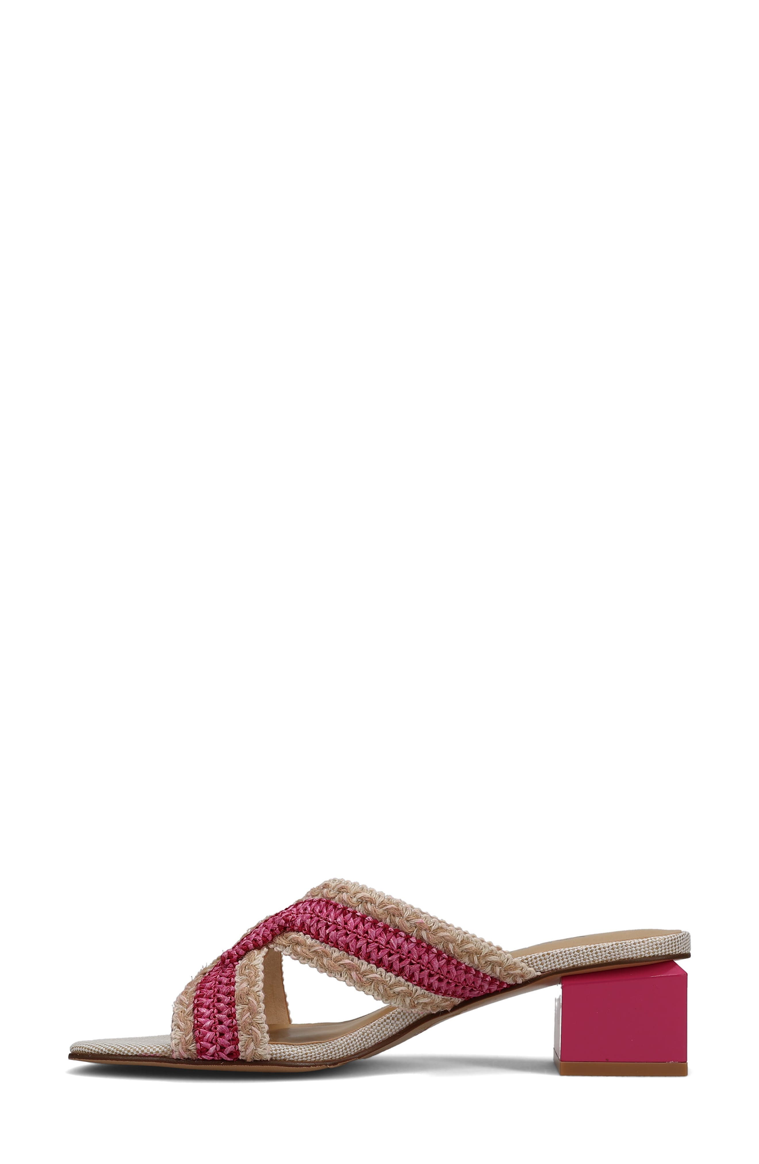 Cyndia Block Heel Sandal, Alternate, color, FUCHSIA