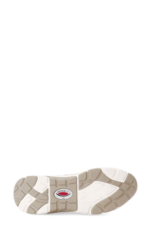 Gabor Mixed Media Sneaker In White