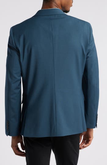 Solid Slim Fit Wool Blend Sport Coat
