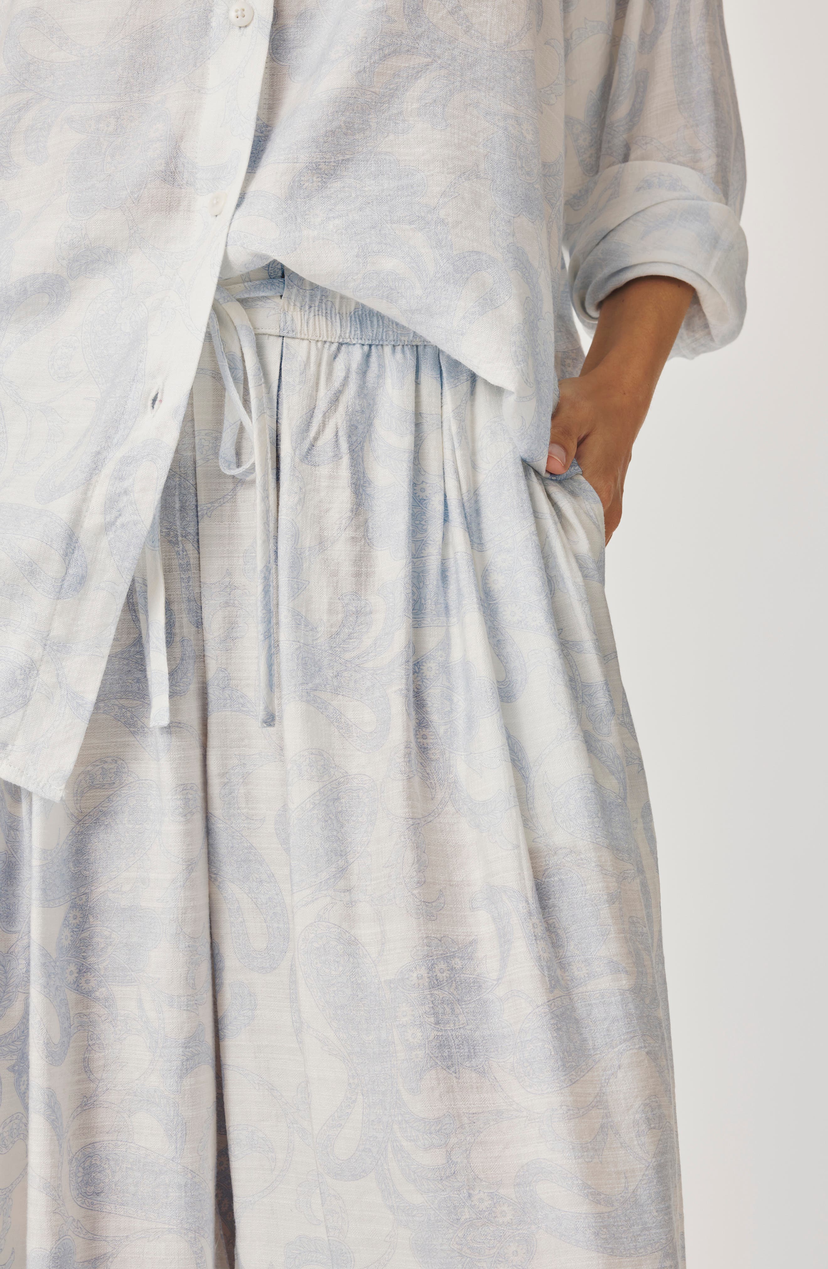 Splendid Iris Paisley Wide Leg Pants (Women) | Nordstrom