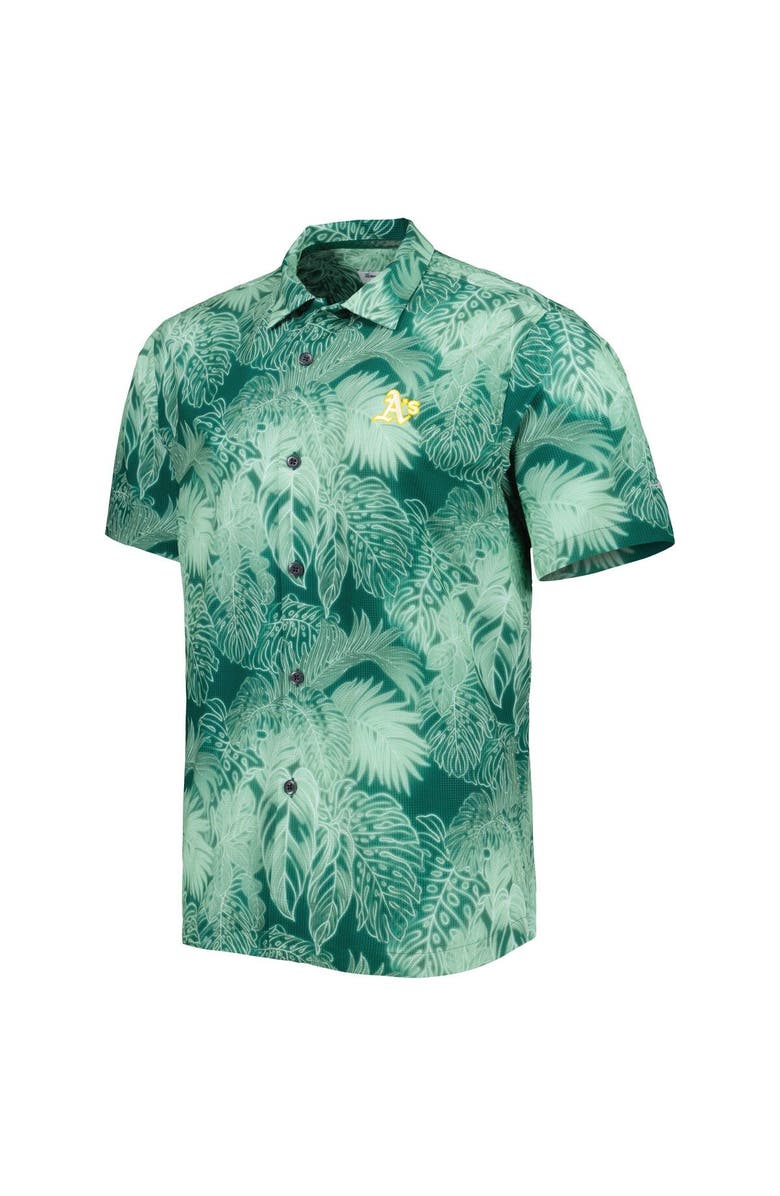 Tommy Bahama Men's Tommy Bahama Green Oakland Athletics Bahama Coast Luminescent Fronds IslandZone Button-Up Camp Shirt, Alternate, color, Green