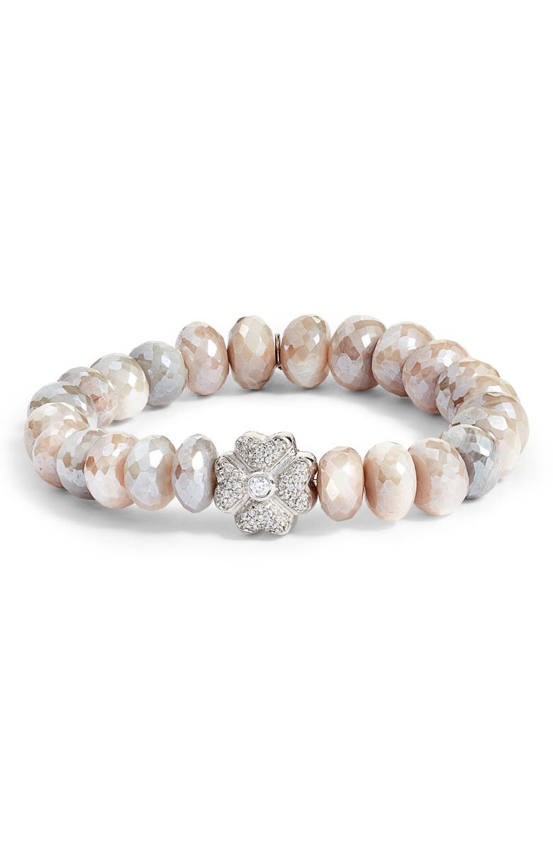 Anzie Mystic Moonstone Beaded Bracelet, Main, color, 