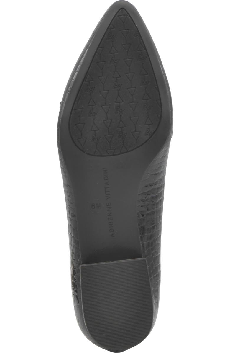 Adrienne Vittadini Pauletta Bow Pump, Alternate, color, Black Croc Patent