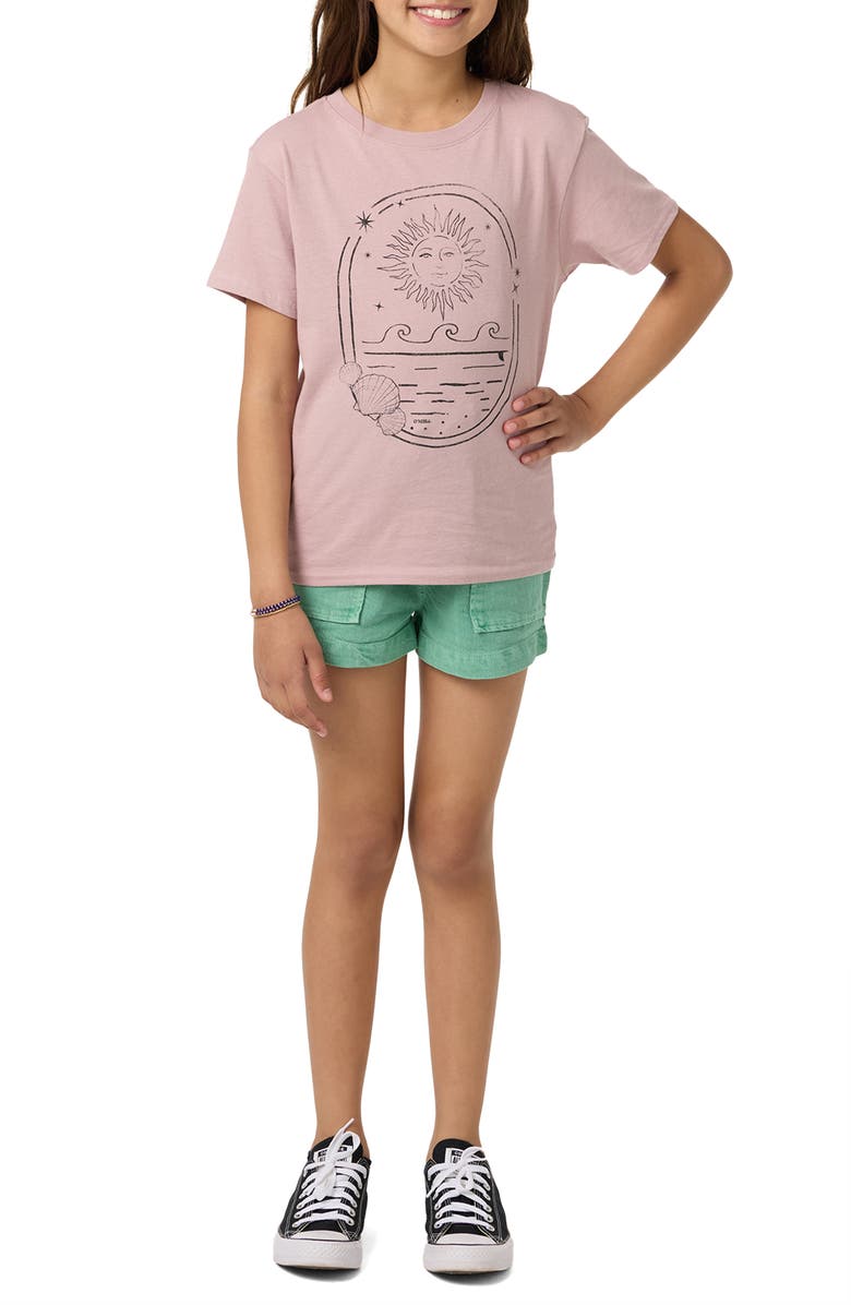 O'Neill Kids' Sun Shell Angie Cotton Graphic T-Shirt, Alternate, color, Orchid