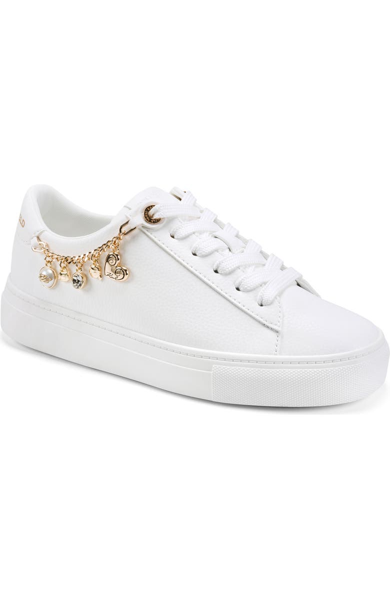 KARL LAGERFELD PARIS Cate Charms Sneaker, Main, color, Bright White