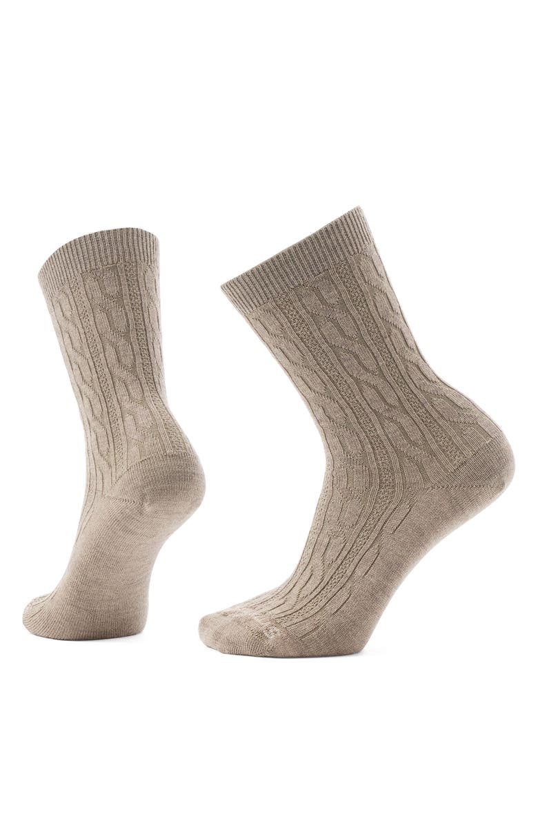 Smartwool Everyday Merino Wool Blend Cable Crew Socks, Main, color, 