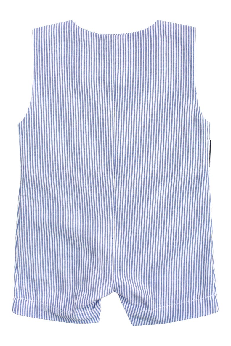 Seersucker Stripe Overalls, Alternate, color, BLUE