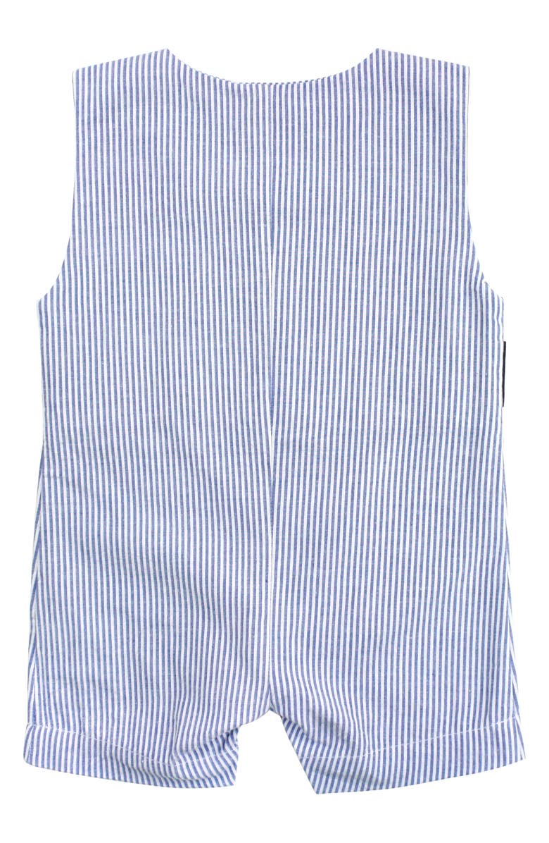 RuggedButts Seersucker Stripe Overalls, Alternate, color, Blue