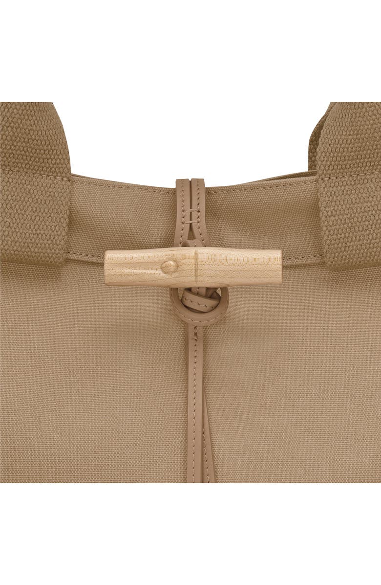 Longchamp Large Le Roseau Toile Cotton Canvas Tote, Alternate, color, Desert