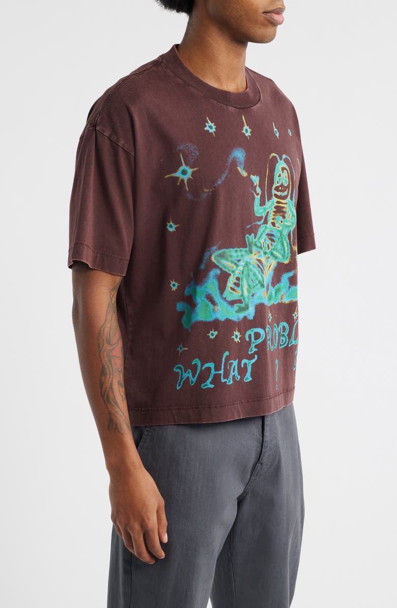 JUNGLES What Problem? Boxy Graphic T-Shirt, Alternate, color, Vintage Brown