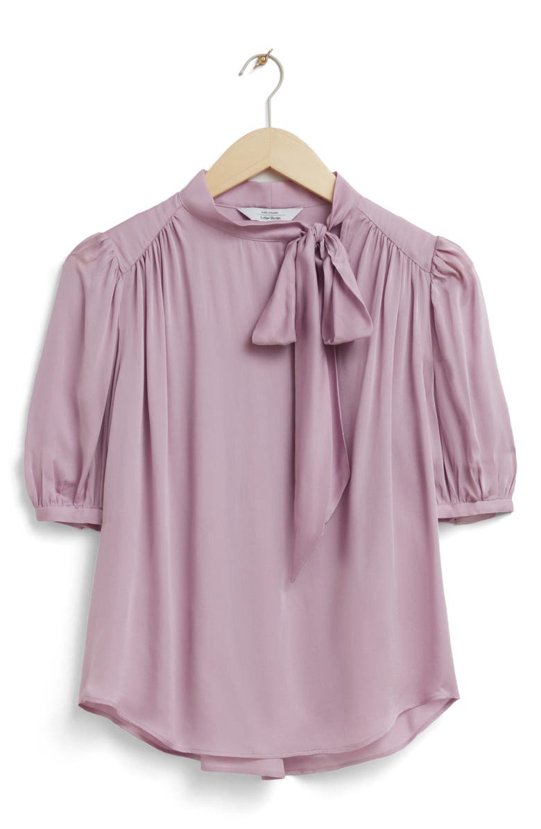 & Other Stories Jeny Tie Neck Top, Main, color, Purple