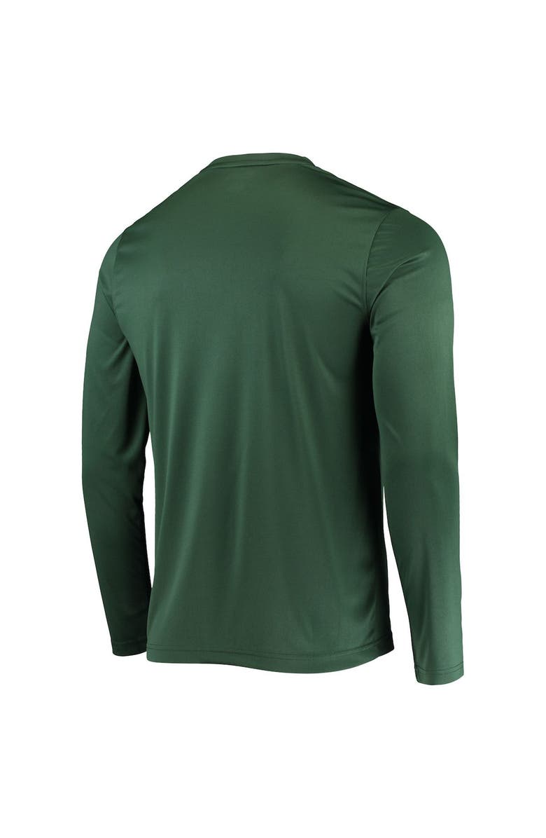 Champion Men's Champion Green Michigan State Spartans Wordmark Slash Long Sleeve T-Shirt, Alternate, color, 