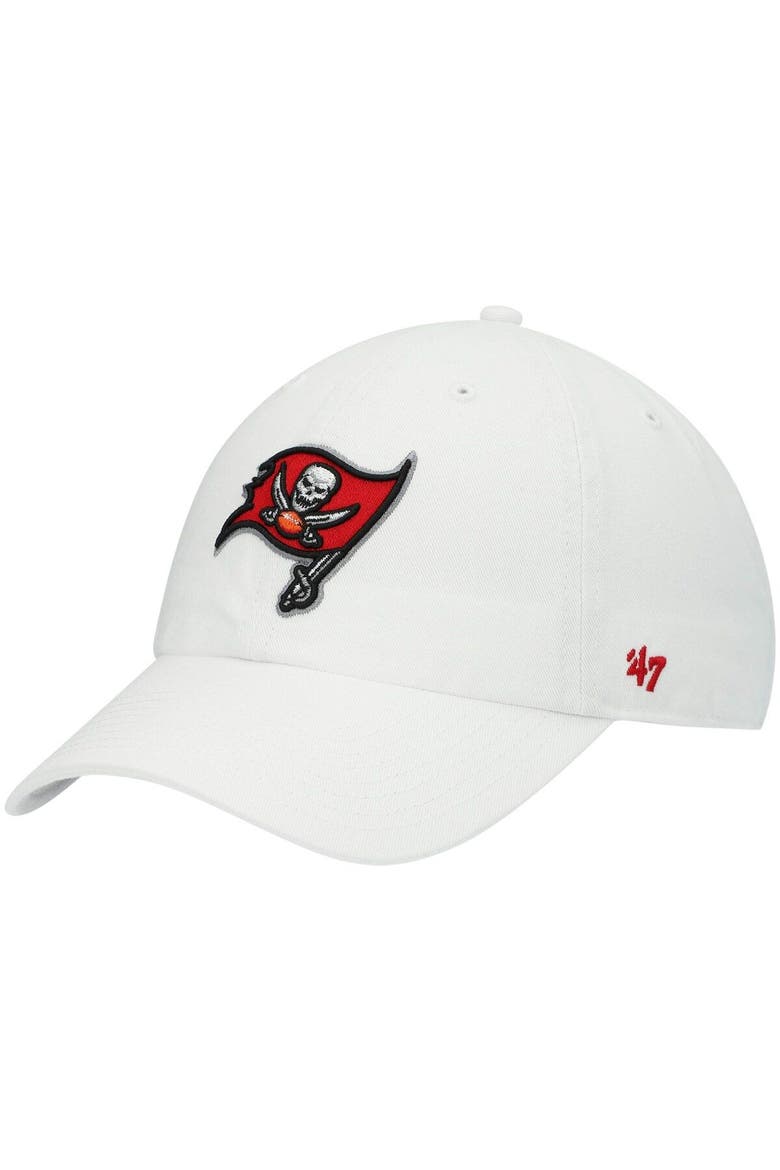 Men's '47 White Tampa Bay Buccaneers Clean Up Adjustable Hat, Main, color, White