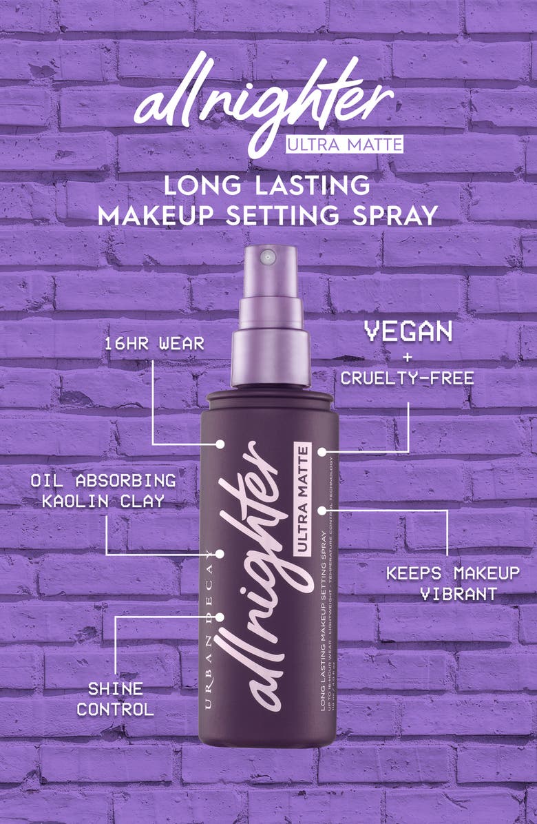 Urban Decay All Nighter Ultra Matte Makeup Setting Spray, Alternate, color,