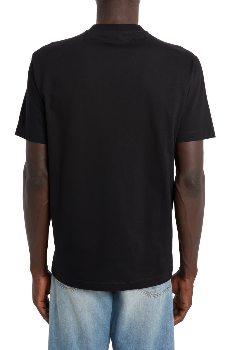 Versace Men's Fleur Embroidered Logo Graphic Tee, Alternate, color, 