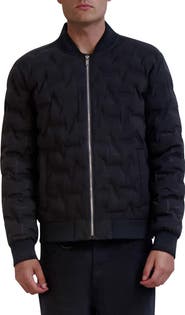 KARL LAGERFELD PARIS Heat Sealed Quilted Bomber Jacket