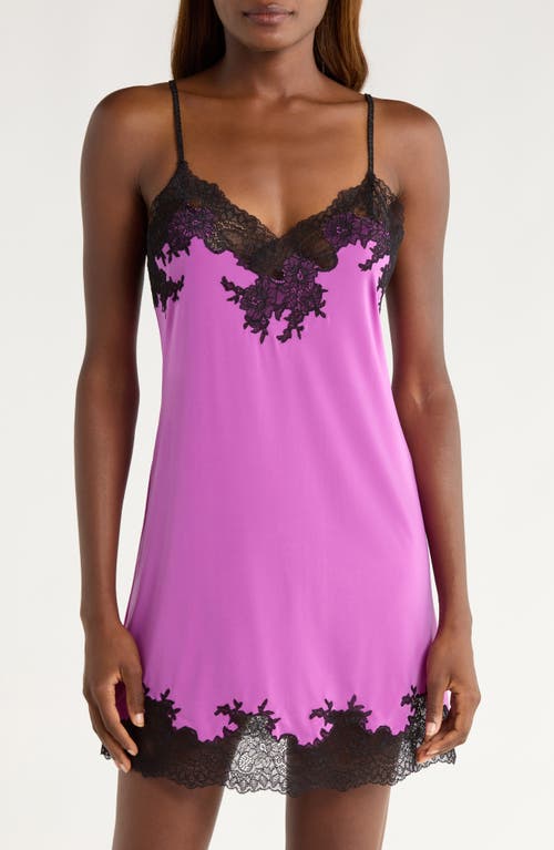 Natori Enchant Lace Trim Satin Chemise In Multi