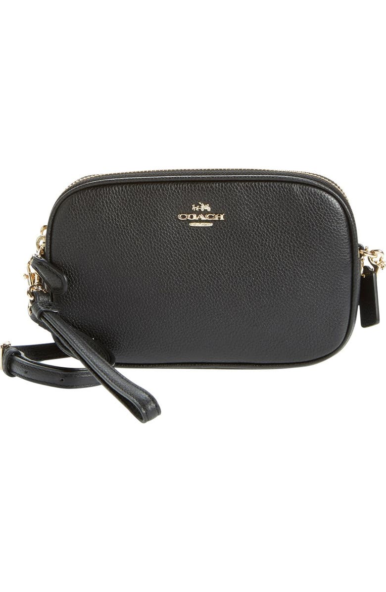 COACH Convertible Leather Crossbody Bag, Main, color,