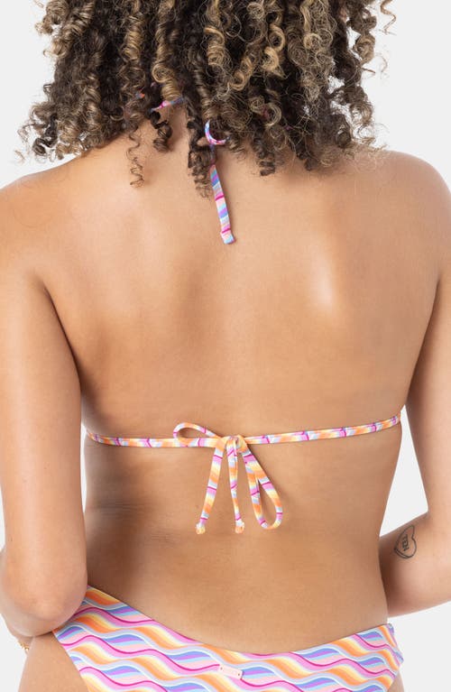 Roxy High Tide Tiki Triangle Bikini Top In Multi