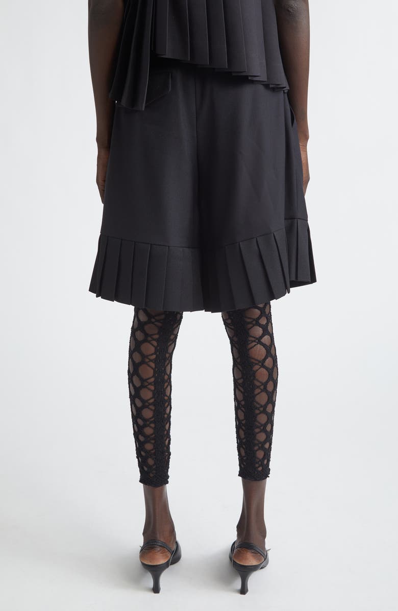 Noir Kei Ninomiya Wool Blend Gabardine Shorts, Alternate, color, Black